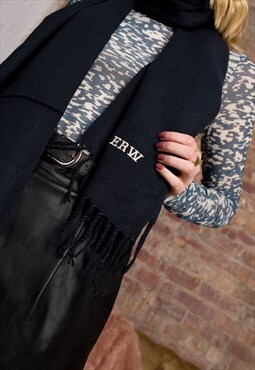 ROR Navy Personalised Embroidered Initials Scarf