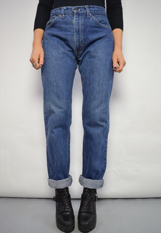 VINTAGE 90S LEVI'S ORANGE TAB BLUE WASH JEANS GRUNGE RETRO