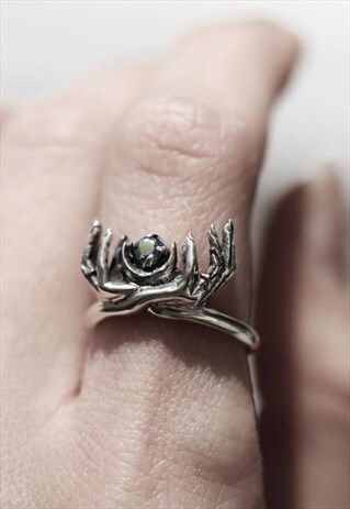 THE SPIRITS ARE CALLING MYSTIC QUARTZ GOTHIC RING