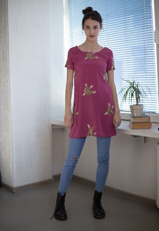 VINTAGE 70'S FESTIVAL PURPLE TUNIC