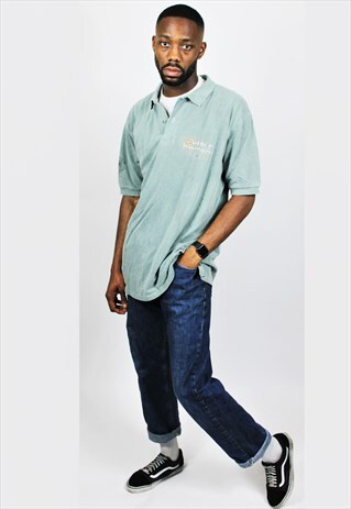 RETRO / 90'S / HARLEY DAVIDSON / GREEN POLO