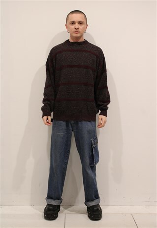 BURGUNDY GRANDPA JUMPER