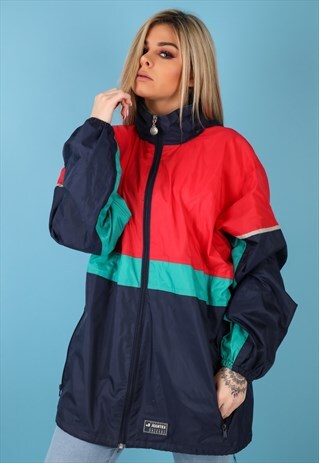 VINTAGE WINDBREAKER JACKET IN MULTI NJ531