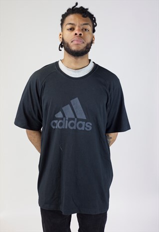 VINTAGE 90'S ADIDAS BLACK T-SHIRT