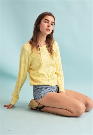 90'S RETRO KNIT ARAN STYLE FESTIVAL JUMPER TOP