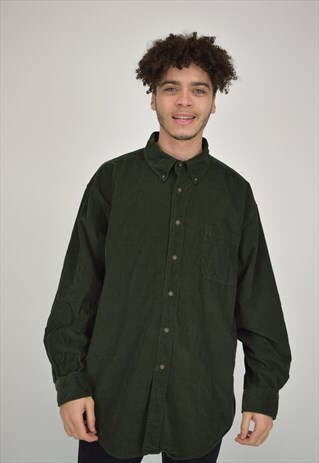 VINTAGE 90'S GREEN CORDUROY SHIRT
