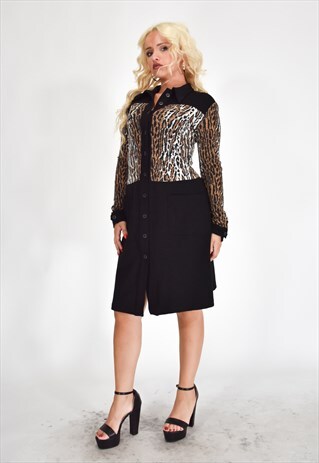 DOLCE & GABBANA JEANS VINTAGE ELEGANT DRESS BLACK