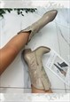 COWBOY BOOTS BEIGE WESTERN COWGIRL BOOTS