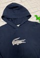 NAVY BLUE LACOSTE HOODIE SIZE XL