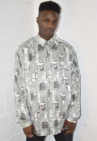 RARE VINTAGE 90S MOSCHINO JEANS PRINT SHIRT