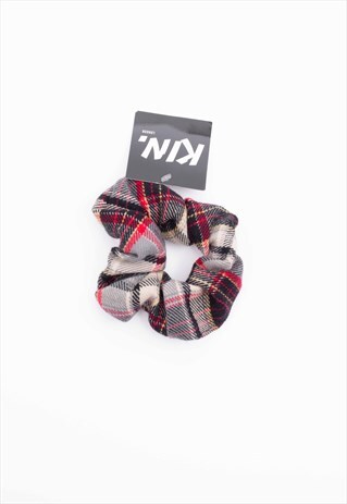 NEW RED AND GREY CHUNKY HANDMADE SCRUNCHIE