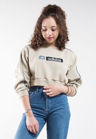 90'S ADIDAS CROPPED SWEATSHIRT