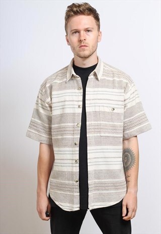 VINTAGE AZTEC INCA SHIRT 90S