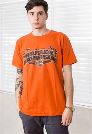 VINTAGE HARLEY DAVIDSON T-SHIRT LOGO 90S X 7.8