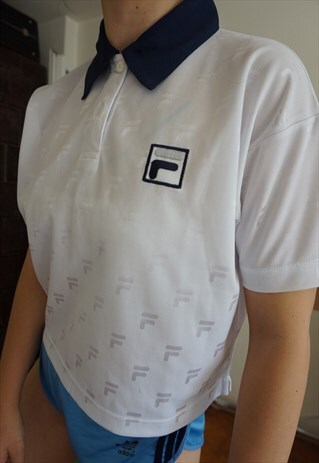 LOGO PATTERNED CROP TEE