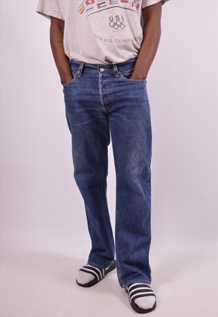 LEVI'S 501 MENS VINTAGE JEANS W34 L31 BLUE 90S
