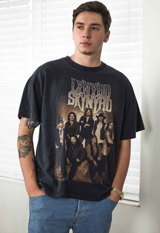 VINTAGE LYNYRD SKYNYRD ROCK T-SHIRT 90S XL 7.9