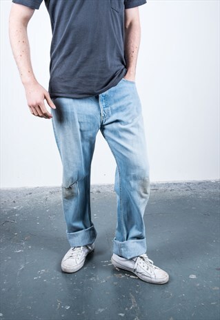 VINTAGE BLUE LEVI'S 501 PAINT JEANS