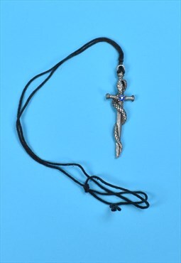 Vintage Grunge Cross Necklace 