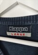 VINTAGE KAPPA JUMPER Y2K IN BLACK L