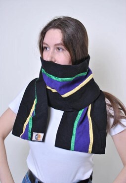 Vintage striped multicolor festival party scarf