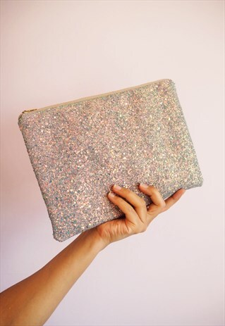 sparkly clutch bag