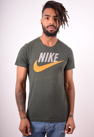 NIKE MENS VINTAGE T-SHIRT TOP MEDIUM GREEN 90S