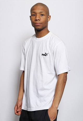 VINTAGE PUMA LOGO T-SHIRT WHITE