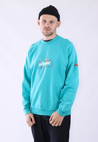 VINTAGE MENS ELLESSE BIG LOGO SWEATSHIRT