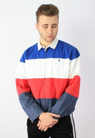 RALPH LAUREN COLOURBLOCK HARRINGTON BOMBER JACKET
