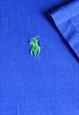 Y2K RALPH LAUREN BLUE MINIMALIST MENS T-SHIRT