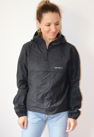 90S CARHARTT VINTAGE 1/4 ZIP WINDBREAKER JACKET/SWEATSHIRT