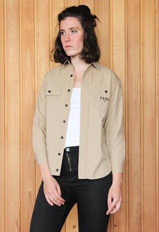 VINTAGE 1990S BEIGE RALPH LAUREN SHIRT