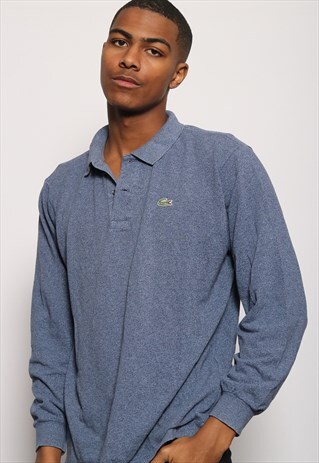 VINTAGE LACOSTE LOGO RUGBY SHIRT BLUE