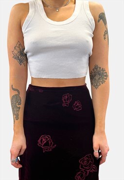 Vintage Velvet Skirt -M