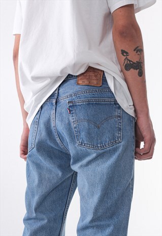 VINTAGE LEVIS 501 DENIM PANTS TROUSERS 90S BLUE