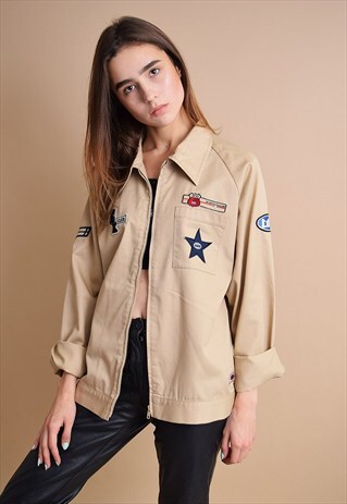 90'S RETRO NEUTRAL OVERSIZED BOYFRIENDS SHIRT JACKET