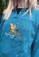 VINTAGE COTTAGECORE AUTUMN LEAVES EMBROIDERED SWEATSHIRT