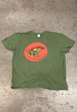 Vintage Graphic USA T-shirt Tee Top with Print Green