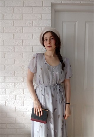 'LILY' 90S PASTEL FLORAL SUMMER FESTIVAL MAXI HIPPIE DRESS