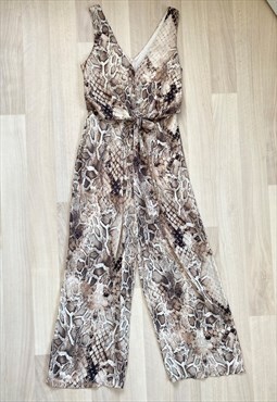 Snakeskin Print Jumpsuit