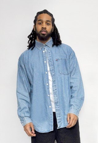 90S DENIM TOMMY HILFIGER SHIRT