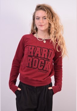 Vintage Hard Rock Cafe Edinburgh Sweatshirt Jumper Red