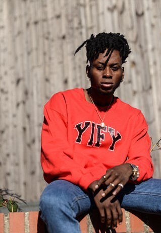 SPELL OUT LOGO SWEATSHIRT IN RED