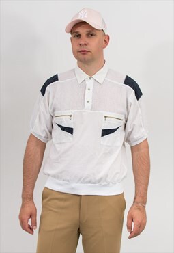 Vintage 90s polo shirt in white