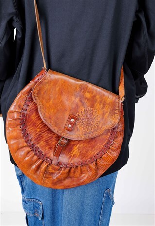 VINTAGE LEATHER CROSSOVER BAG SB12