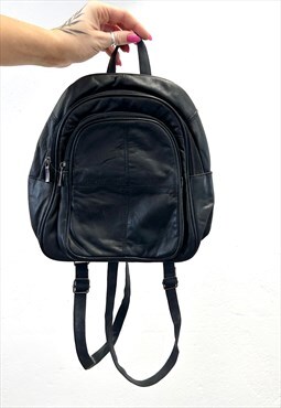 Vintage Y2k Faux Leather Black Handbag