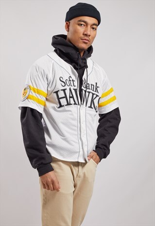 VINTAGE SOFT BANK HAWKS BASEBALL TOP
