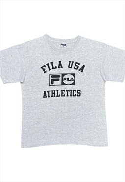 FILA USA Athletics Grey Mottled T-Shirt M/L