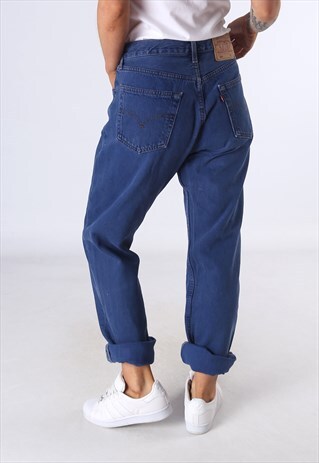 LEVIS 501'S DENIM JEANS BOYFRIEND HIGH WAISTED 10 - 12 (4AB)